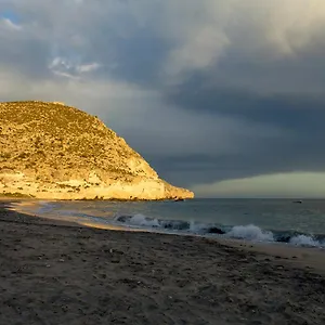 La Palmera. El Amanecer En El Parque Natural Agua Amarga (Almeria)